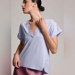 Daily Practice by Anthropologie V-Neck Short-Sleeve Tee Tunic Top XL